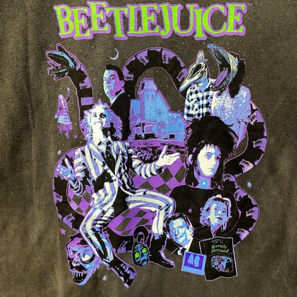 Beetlejuice Collage Illustration Graphic Design T-Shirt XL - Picture 2 of 4